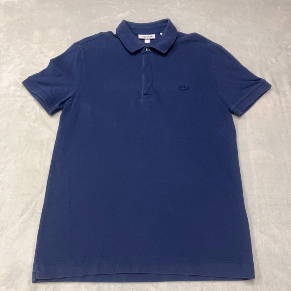 Lacoste Men's Regular Fit Paris Stretch Pique Polo Size 3 /‎ Small Navy Blue
